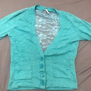 Teal cardigan